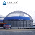 Estrutura de aço de grande extensão Melhor projeto Dome Dome Space Shed telhado Armazenamento de carvão